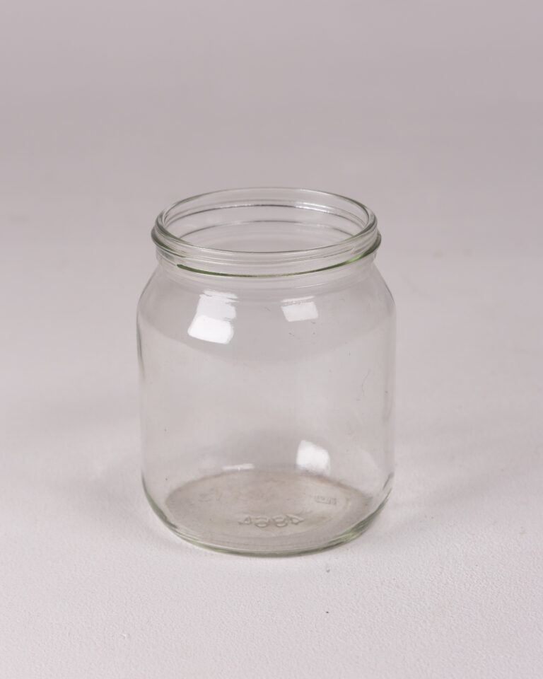 Clear Glass Wide Mouth Storage Jar