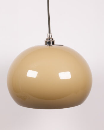 Spherical Cream Plastic Pendant Light, Modern Ceiling Lamp