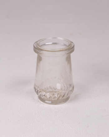Decorative Clear Glass Jar with Twisted Rope Base – Small