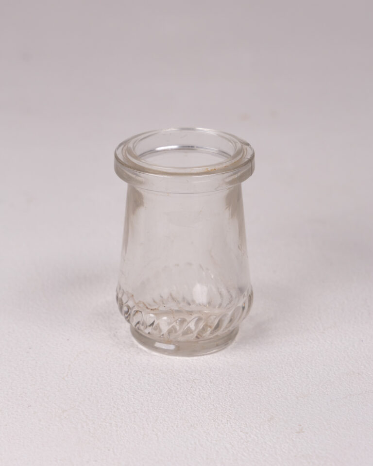 Decorative Clear Glass Jar with Twisted Rope Base - Small