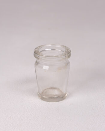 Vintage Clear Glass Storage Jar with Lip – Small