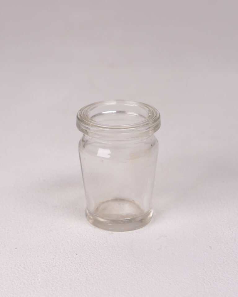 Vintage Clear Glass Storage Jar with Lip - Small