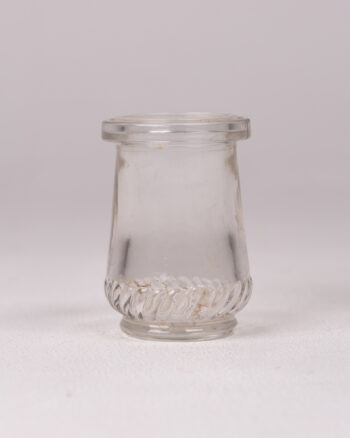 Decorative Clear Glass Jar with Twisted Rope Base – Small