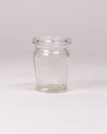 Vintage Clear Glass Storage Jar with Lip – Small