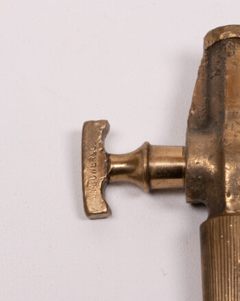Vintage W. F. Flower & Co. Reclaimed Brass Tap with Ribbed Design