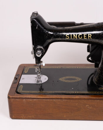 Vintage Singer 99K Sewing Machine, Black & Gold