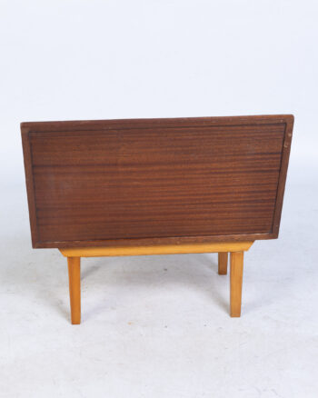 Vintage Solid Wood Lift-Top Storage Side Table – Small