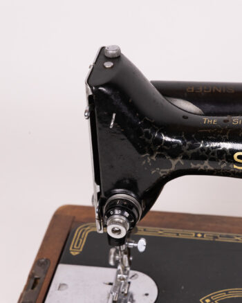 Vintage Singer 99K Sewing Machine, Black & Gold