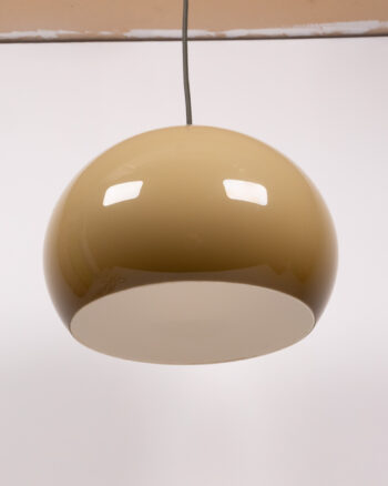 Spherical Cream Plastic Pendant Light, Modern Ceiling Lamp