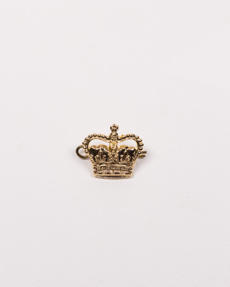 Gold Tone Crown Pin Badge, Military or Royalty Collectable