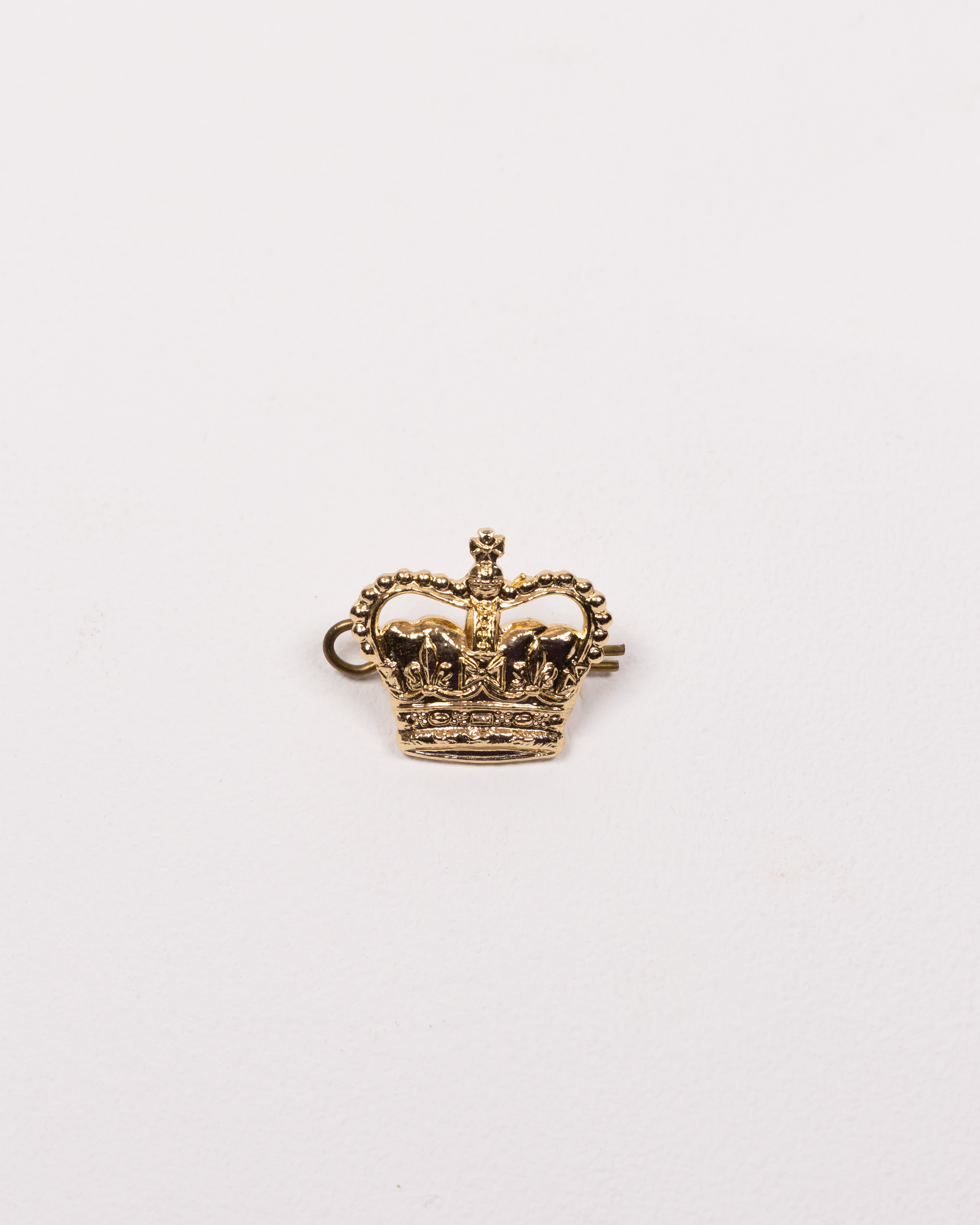 Gold Tone Crown Pin Badge, Military or Royalty Collectable