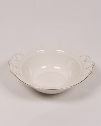 Vintage Barratts Cream Ceramic Serving Set with Floral Design & Gold Trim