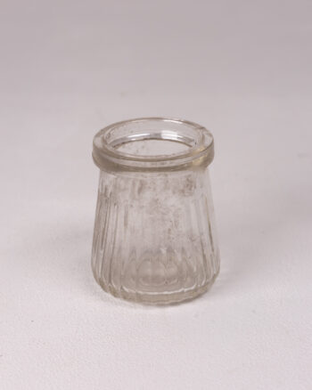 Small Clear Ribbed Glass Jar – Versatile Storage & Decor