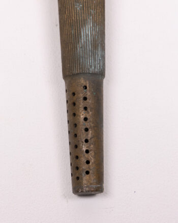 Vintage Solid Brass Industrial Tap Fitting with Aged Patina