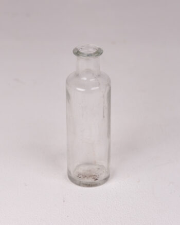 Vintage Clear Glass Apothecary Style Bottle, Collectible Display