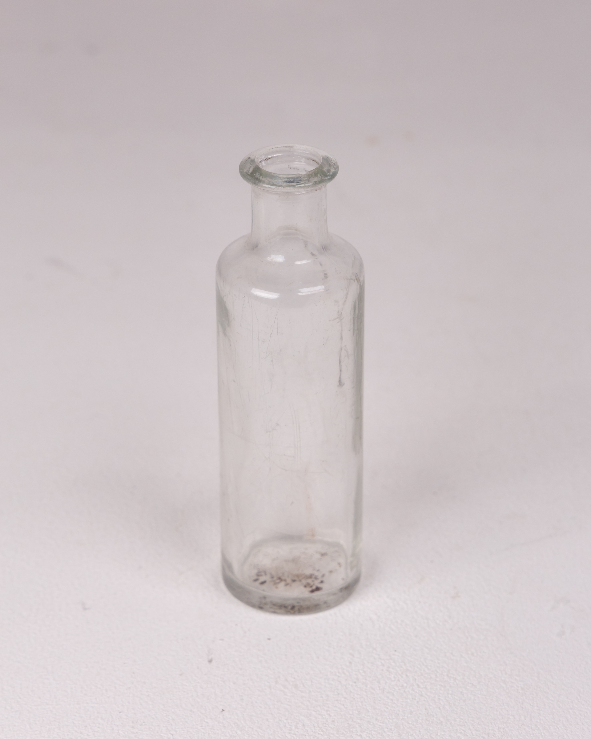 Vintage Clear Glass Apothecary Style Bottle, Collectible Display