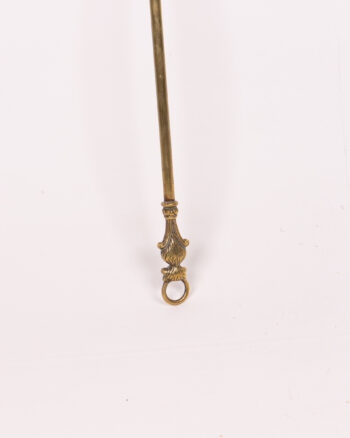 Vintage Brass Fire Poker with Ornate Trident Head