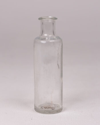 Vintage Clear Glass Apothecary Style Bottle, Collectible Display