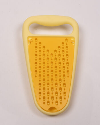 Mid Century Yellow Plastic Cheese Grater with Integrated Handle