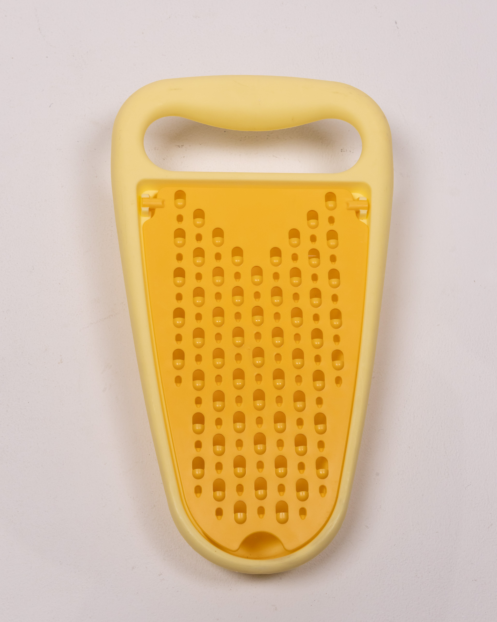 Mid Century Yellow Plastic Cheese Grater with Integrated Handle