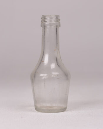 Vintage Clear Glass Bottle with Threaded Neck – Small