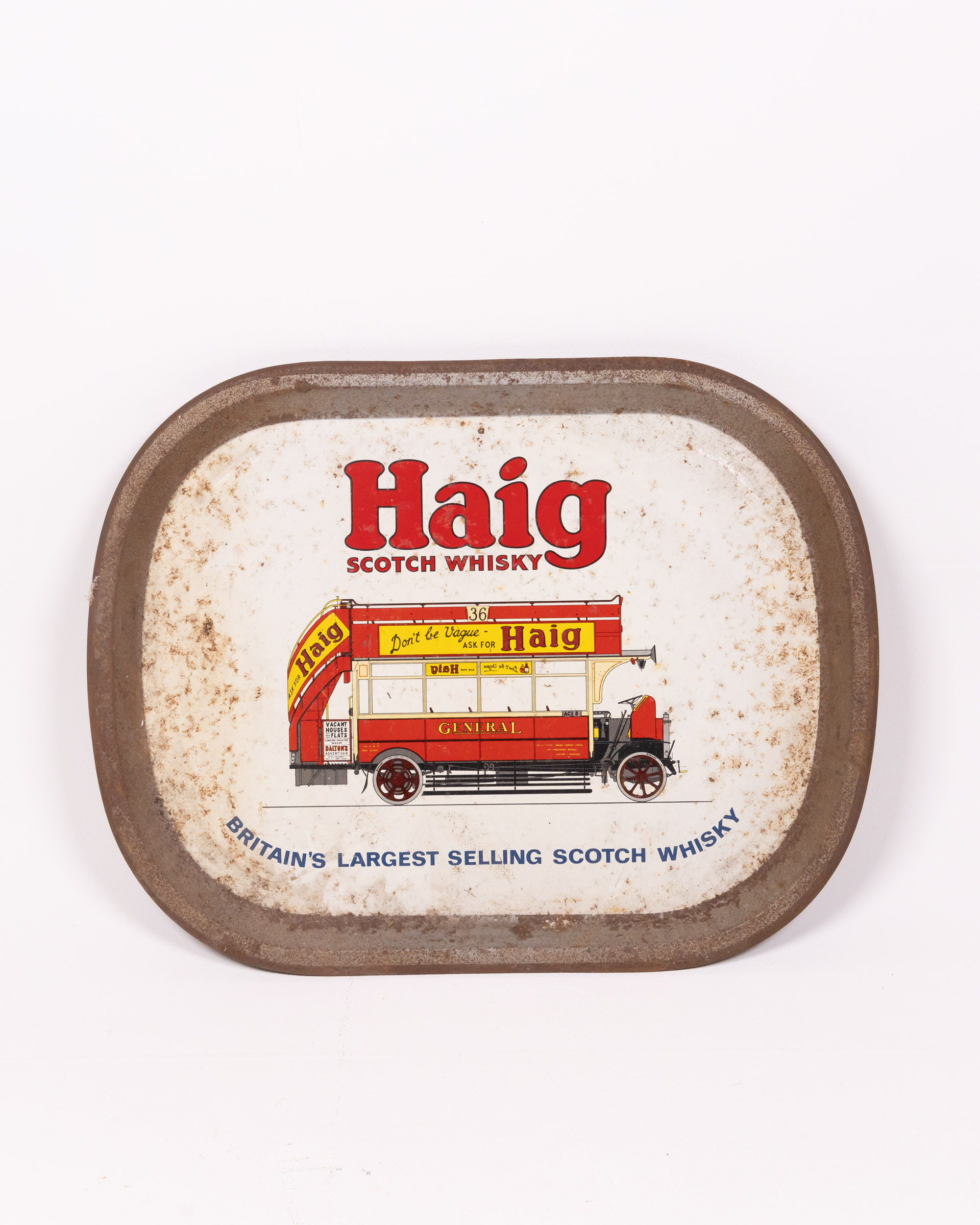 Vintage Haig Scotch Whisky Metal Tray, Breweriana Advertising Collectible