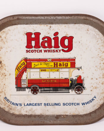 Vintage Haig Scotch Whisky Metal Tray, Breweriana Advertising Collectible