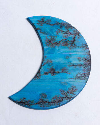 ‘Fractal Wooden Turquoise Moon’ by The Lightning Shack