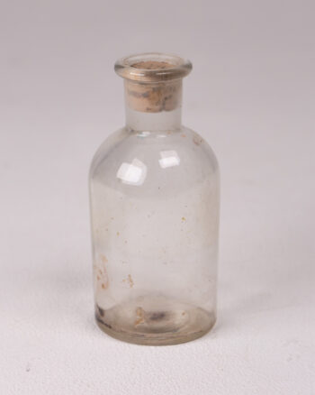 Vintage Apothecary Style Clear Glass Bottle with Cork Stopper