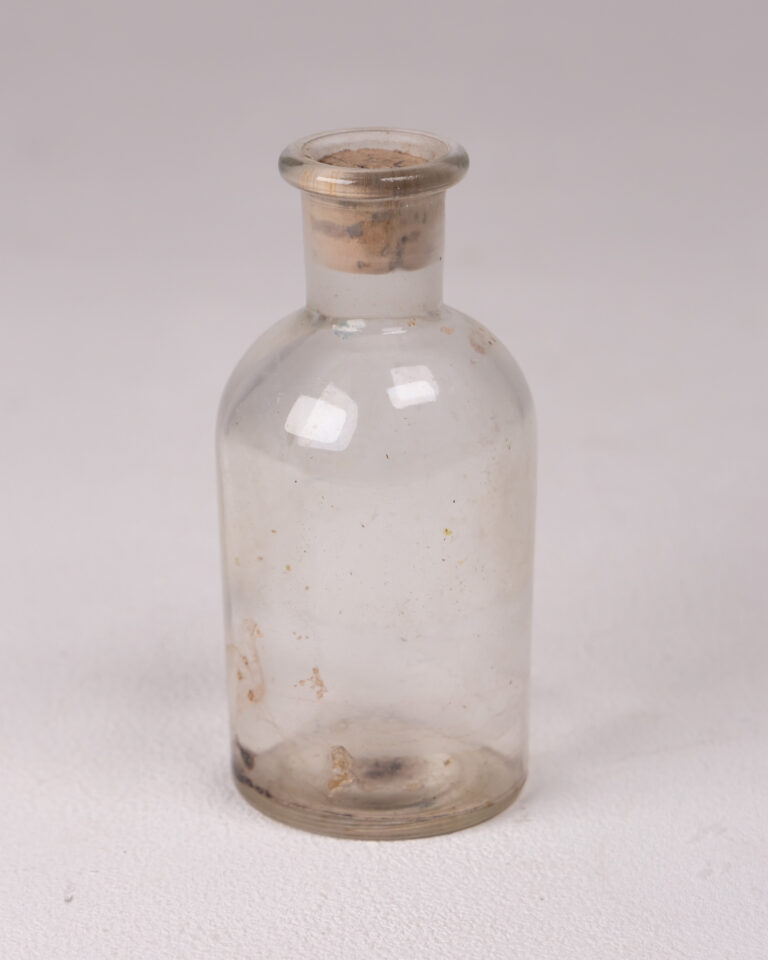 Vintage Apothecary Style Clear Glass Bottle with Cork Stopper