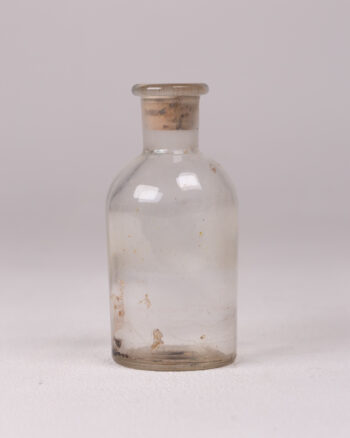 Vintage Apothecary Style Clear Glass Bottle with Cork Stopper