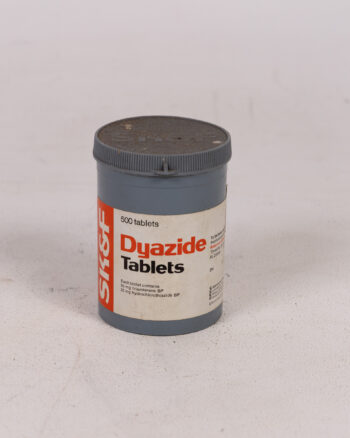 Vintage SK&F Dyazide Plastic Pharmaceutical Tub, Grey