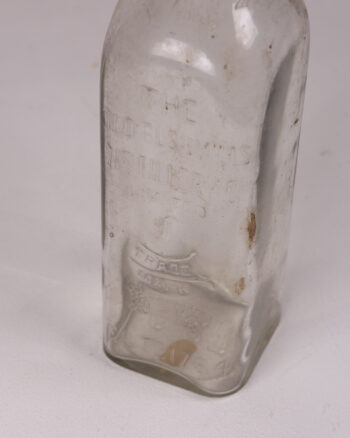 Vintage Old Bushmills Distillery Glass Bottle, Established 1784