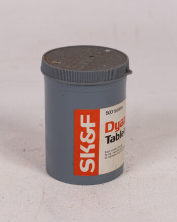 Vintage SK&F Dyazide Plastic Pharmaceutical Tub, Grey