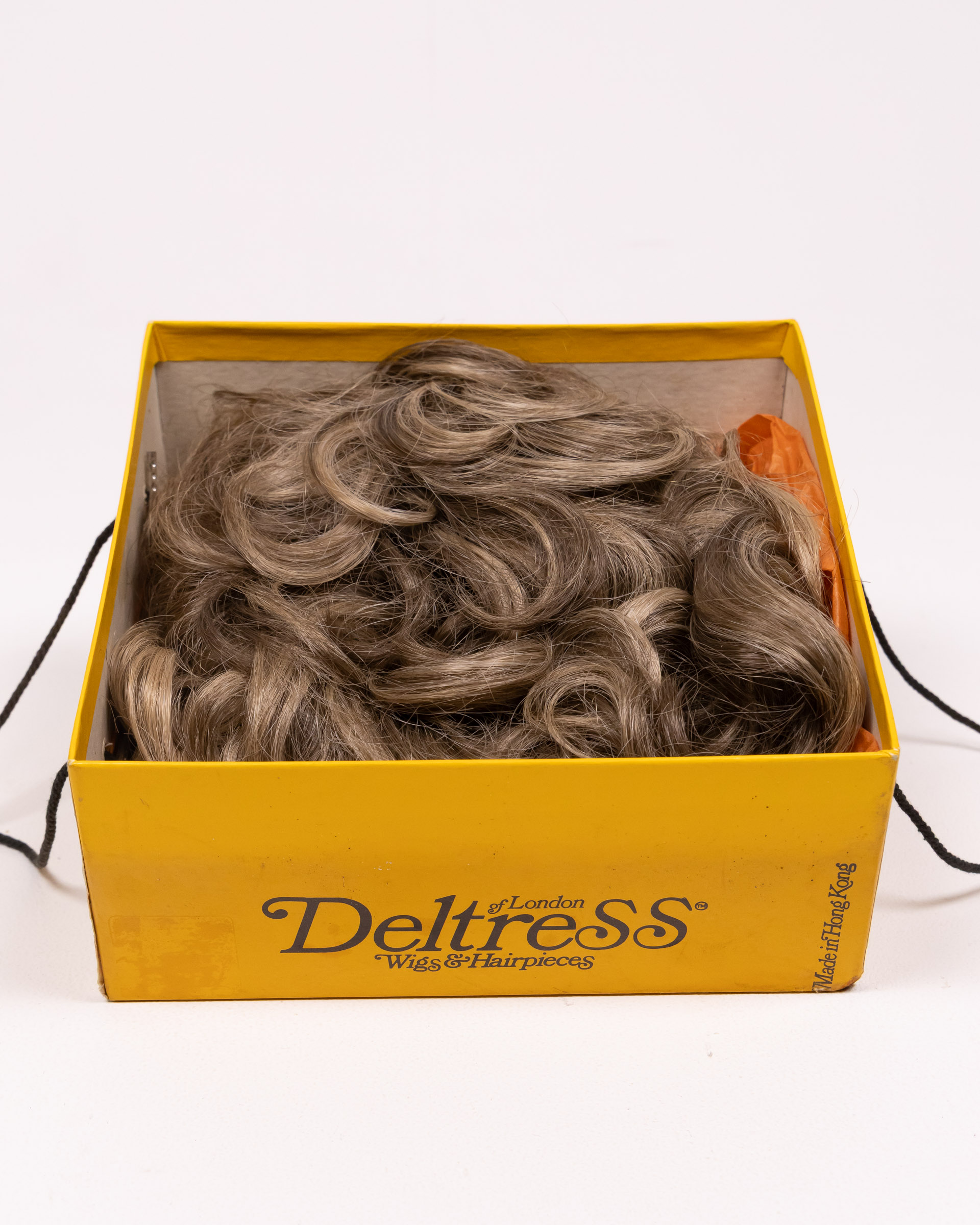 Vintage Deltress of London Wig in Original Box, Grey/Blonde Waves