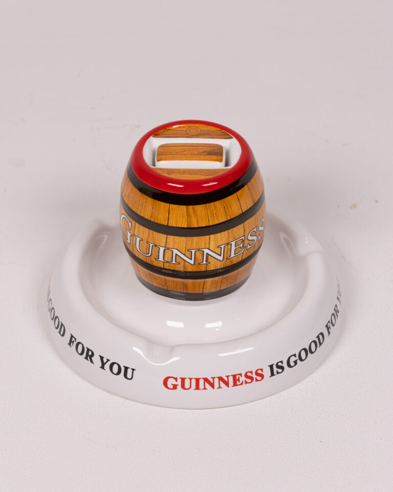 Vintage Guinness Ceramic Barrel Ashtray, 'Guinness is Good For You'