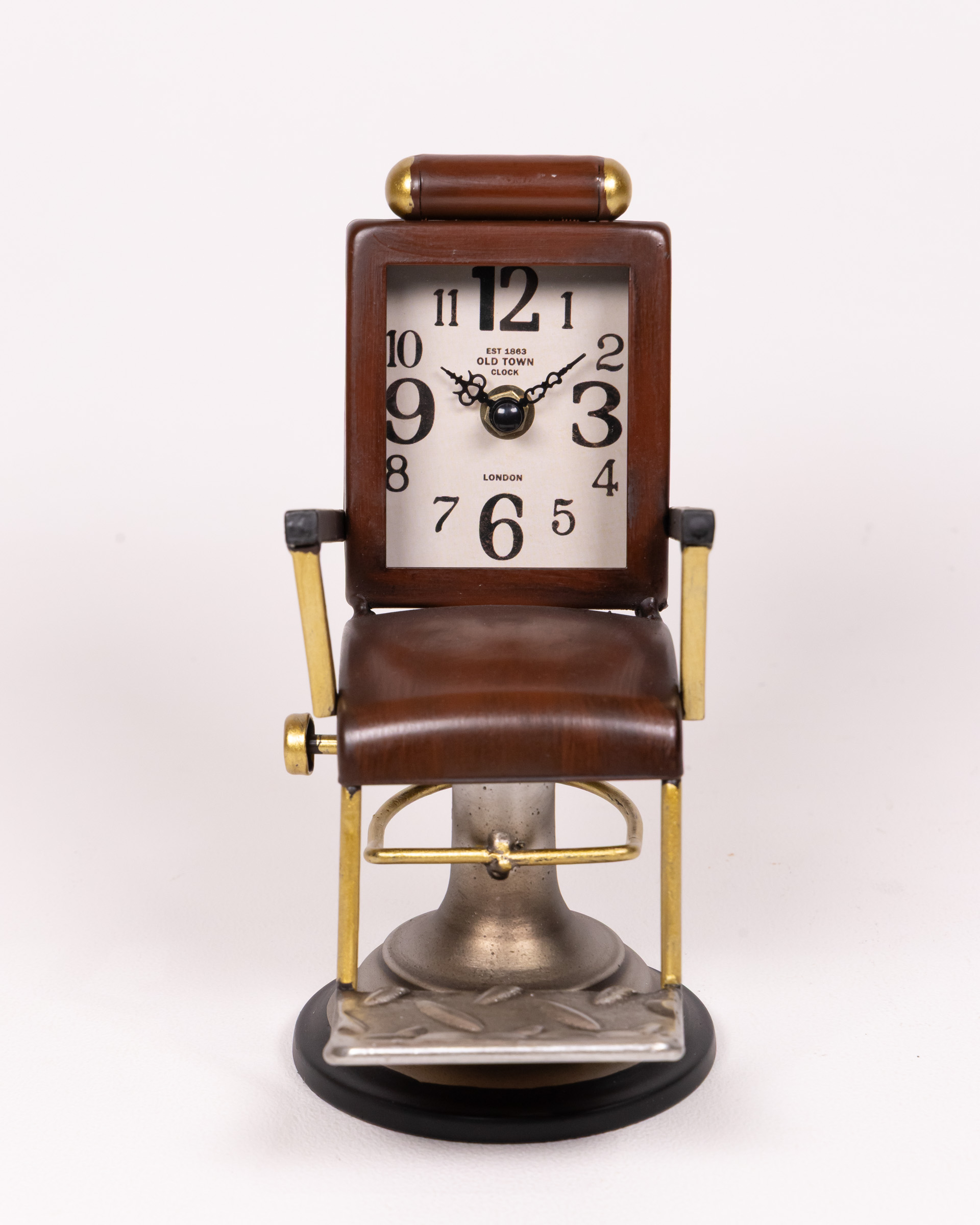 Novelty Barber Chair Clock – Desktop Timepiece