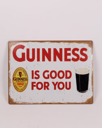 Guinness 'Good For You' Retro Metal Wall Art Sign for Home Bar