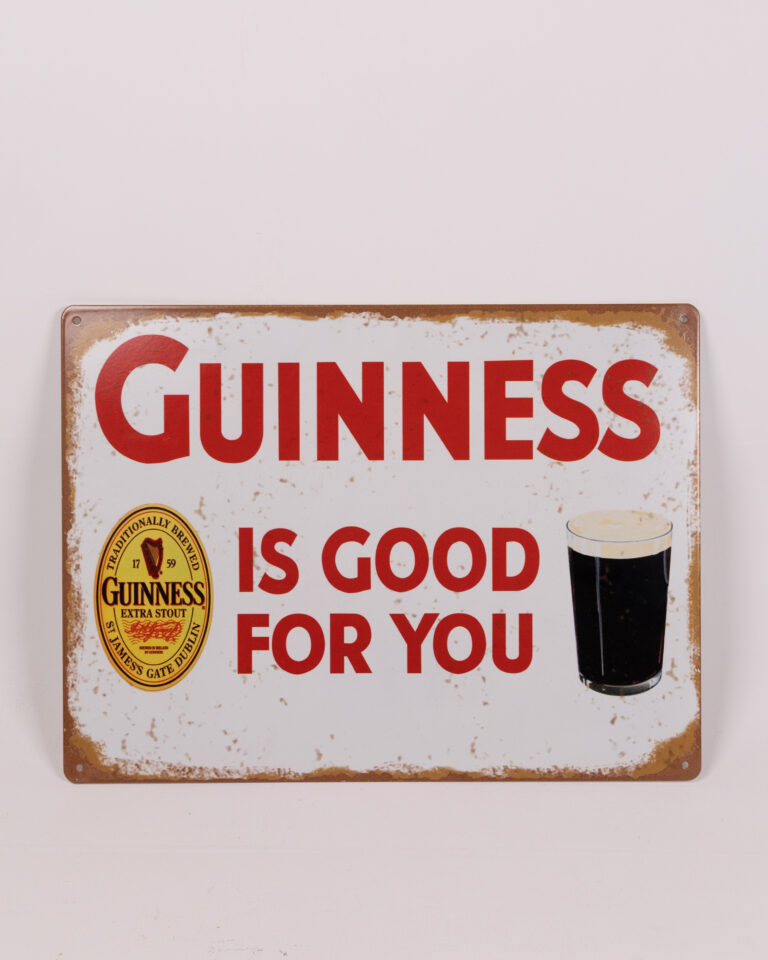Guinness 'Good For You' Retro Metal Wall Art Sign for Home Bar