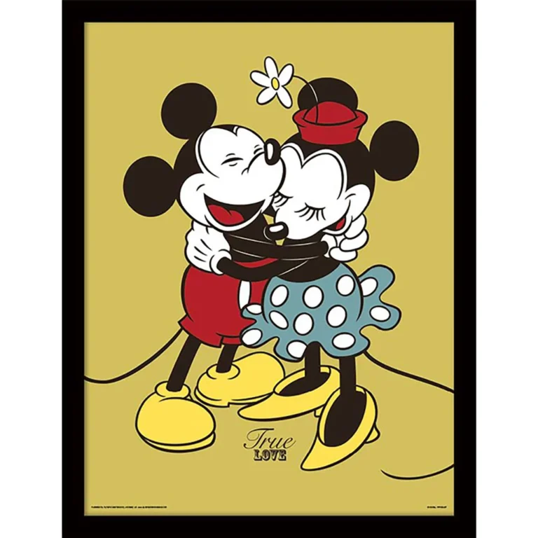 Framed Mickey & Minnie Mouse 'True Love' Print