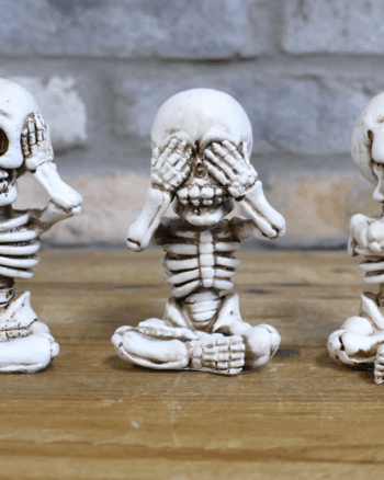 Set of Three Skeletons – Hear, See, Speak No Evil Figurines