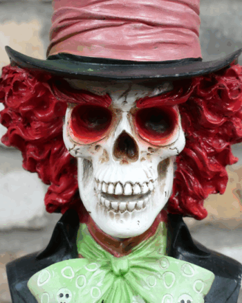 Mad Hatter Skeleton Bust