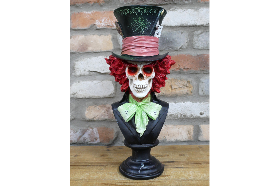 Mad Hatter Skeleton Bust
