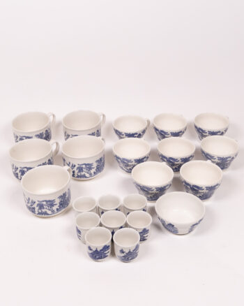 Vintage English Ceramic Willow Pattern Tea, Coffee, Espresso Cup Set
