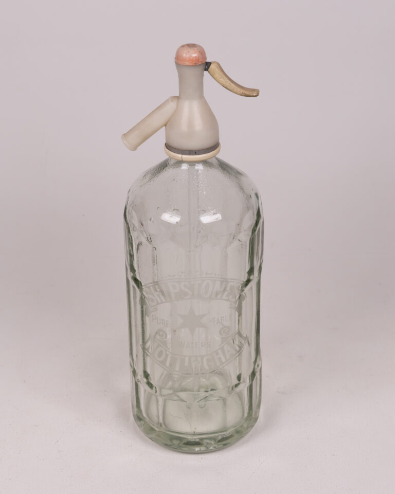 Vintage Skipstone's Glass Soda Siphon with Metal Lever