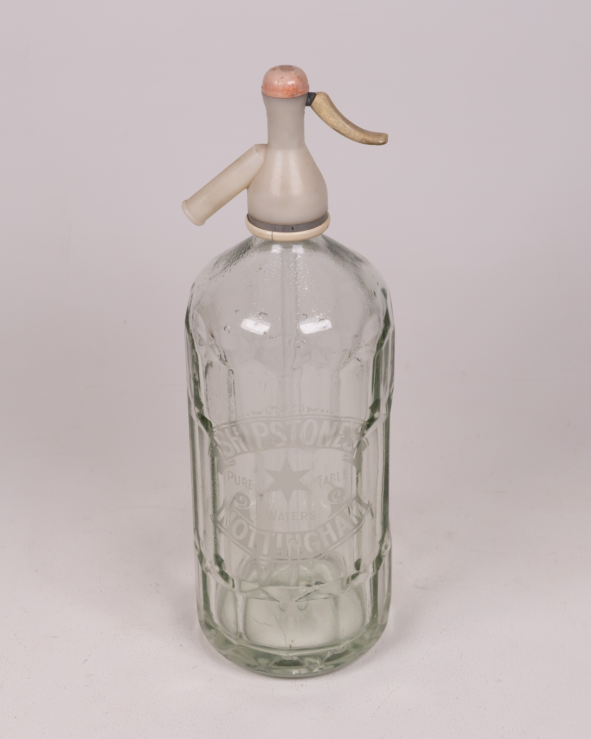 Vintage Skipstone’s Glass Soda Siphon with Metal Lever