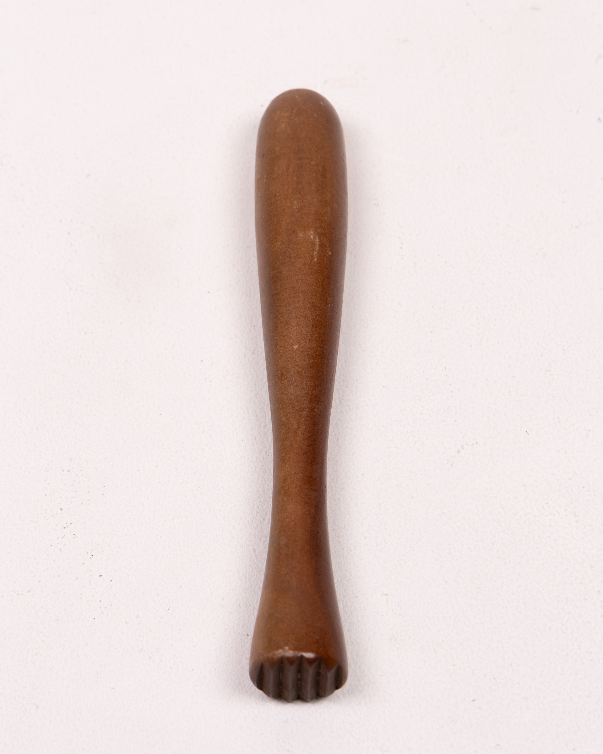 Vintage Wooden Cocktail Muddler with Fluted Base