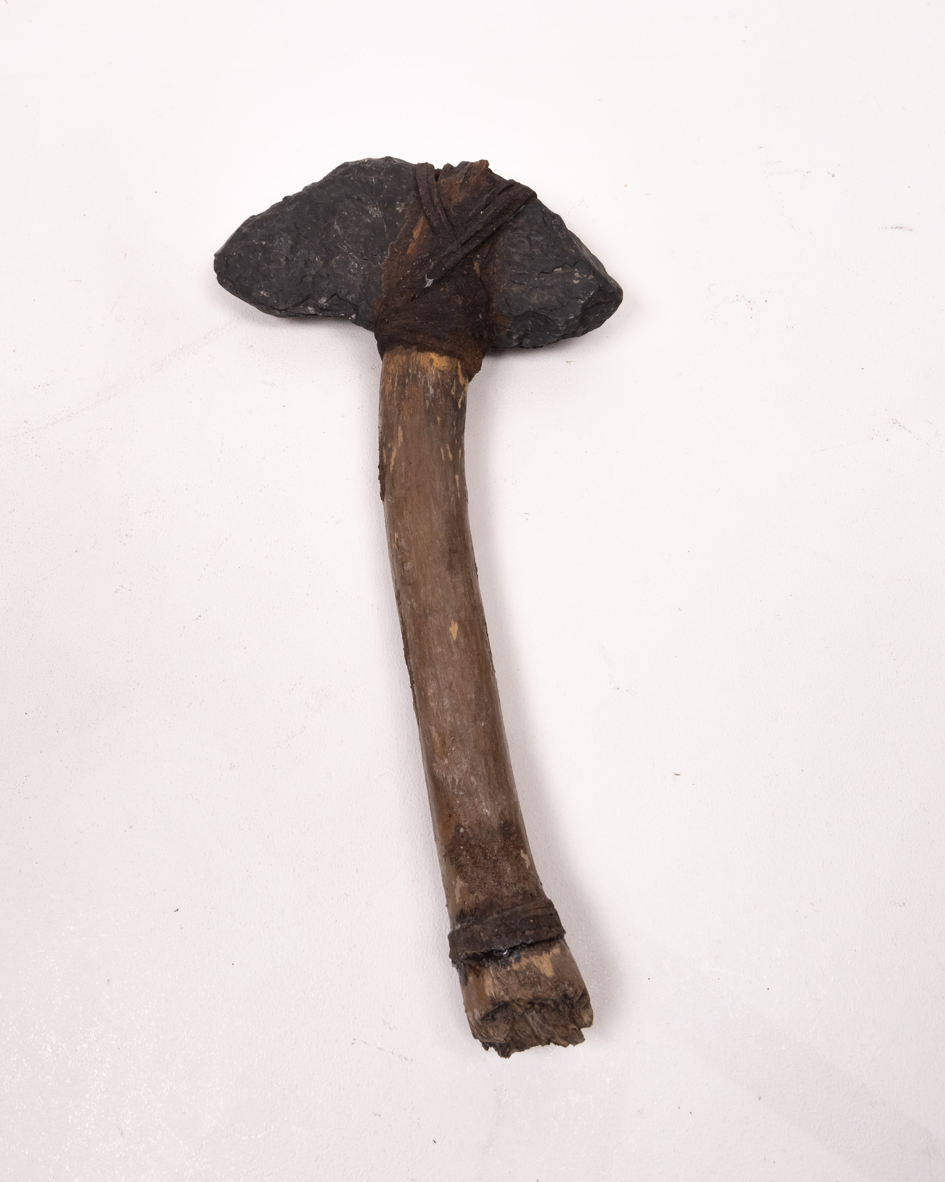 Museum display reproduction Stone Axe with Wooden Handle