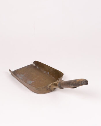 Vintage Brass Scoop with Wooden Handle – Made in England
