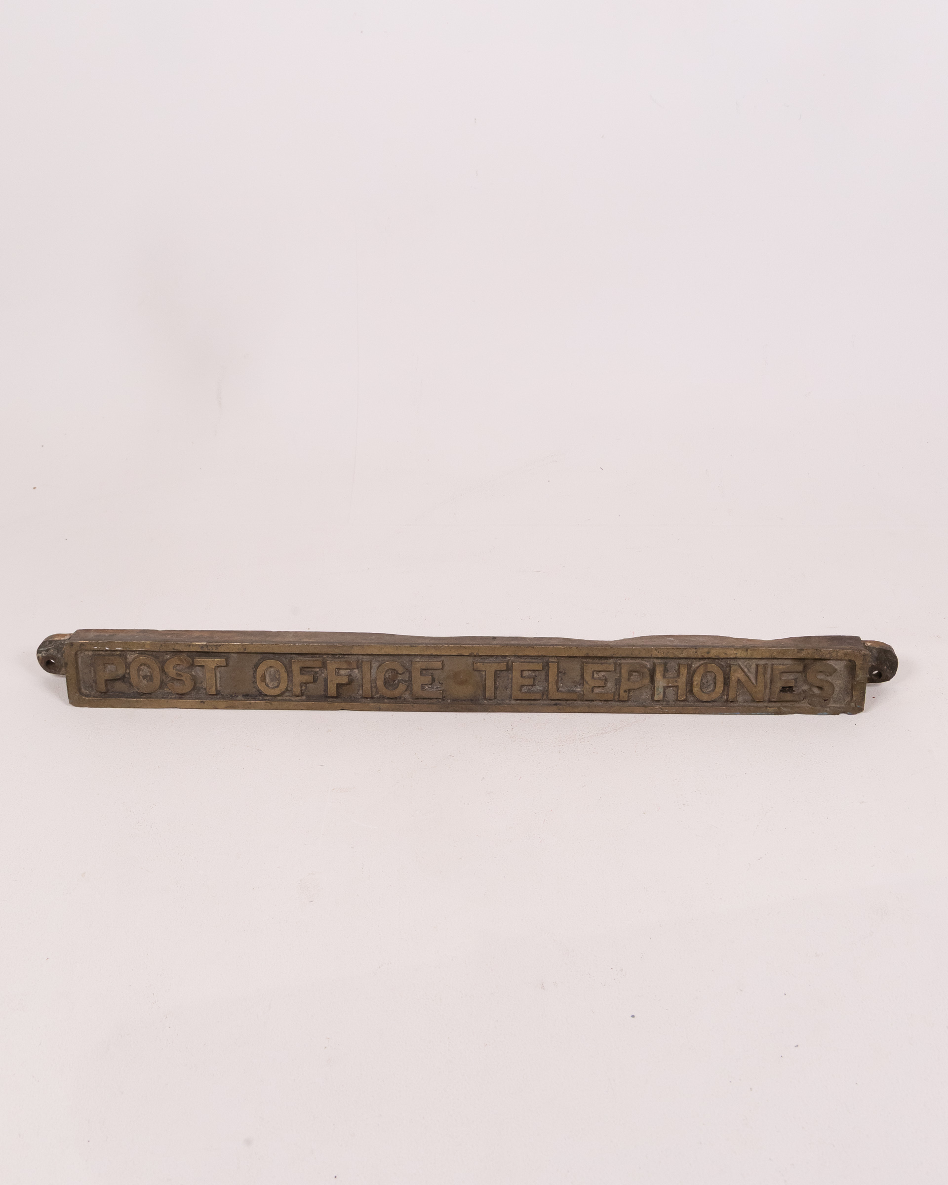 Vintage Metal ‘Post Office Telephones’ Sign with Mounts